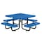 Global Industrial Square Kids Picnic Table, Blue, Expanded Metal, 46 in L, 24-1/2 in H Overall 277151KBL - alternate 1